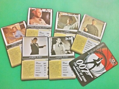 2008 Top Trumps BEST OF BOND 007 rare USED you pick single cards Free Shipping