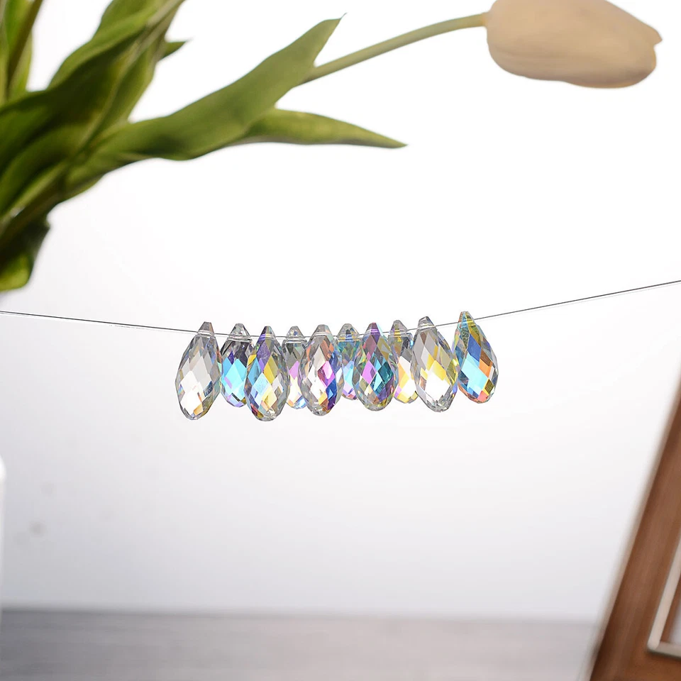 36pcs AB Teardrop Crystal Bead 11x18MM Faceted Glass Bead For Jewelry Making DIY - Image 3 of 3