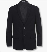 Calvin Klein Boys Sport Coat Blazer Suit Jacket Size 12 Midnight Navy