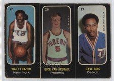 1971-72 Topps Trios Stickers Walt Frazier Dick Van Arsdale Dave Bing HOF 1l2