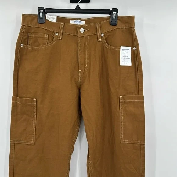 DENIZEN by Levi's Women's Mid-Rise 90's Loose Straight Jeans - Brown Size 12 thumbnail 2