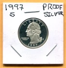 Gem 1997-S Proof Cameo Silver Washington Quarter - Free Shipping