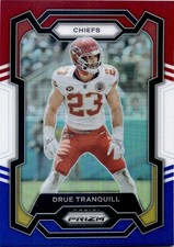 2023 Panini Prizm Drue Tranquill #156 Red White & Blue Prizm Kansas City Chiefs
