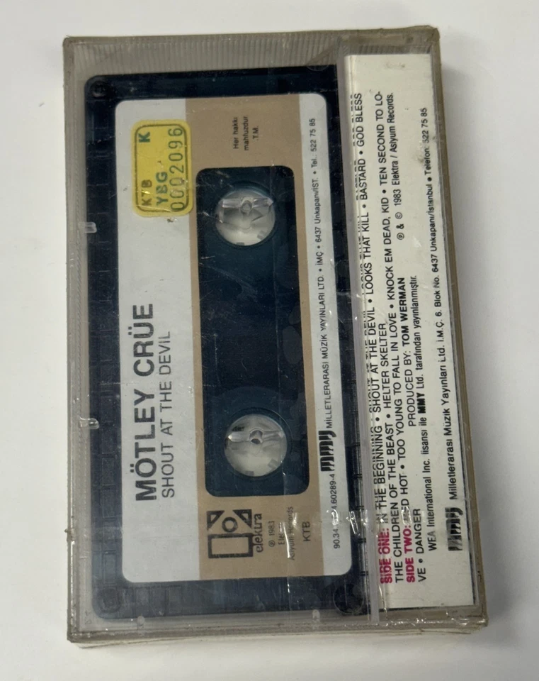 MÖTLEY CRUE - SHOUT AT THE DEVIL (1990) SEALED CASSETTE MADE IN TURKEY - Image 2 of 2