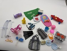 Vintage 80s 90s Barbie Sports Surfing Scuba Swim Accessories Beach Coke Lot