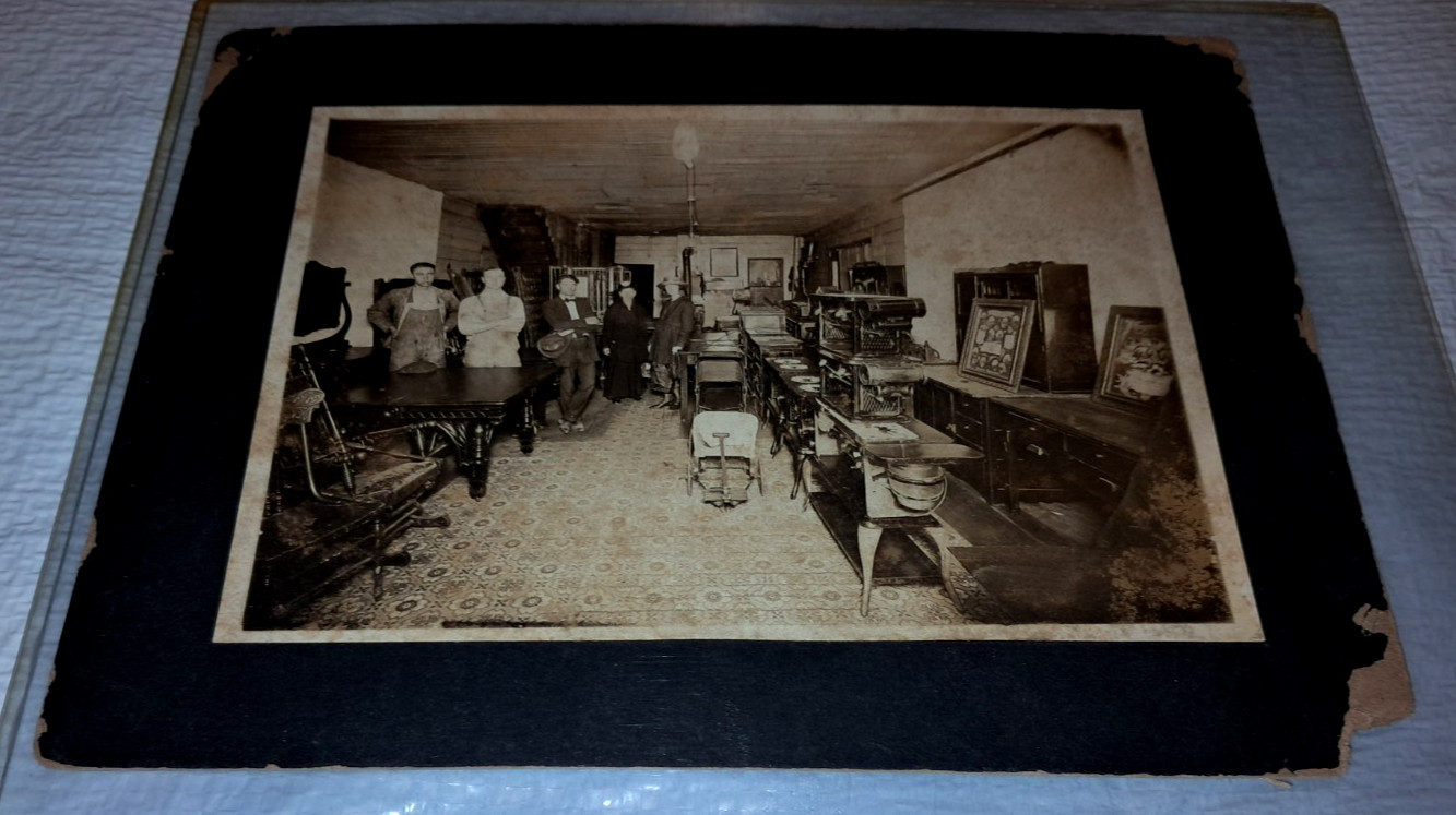 1922 Furniture Strollers Stoves Appliance Store Cabinet Photo Bushnell Illinois