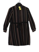 New Look Shirt Midi Dress UK6 in Black