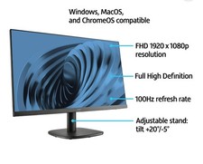 Onn 24" FHD Monitor 100Hz Bezel-less Adjustable Stand HDMI VGA 100162751  