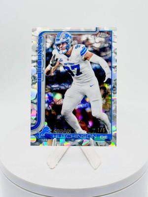 Aidan Hutchinson - 2025 Topps Chrome #104 Diamond Refractor FDI /6