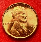 1945-P Lincoln Wheat Cent Penny GEM RED BU From an Original Bank Roll