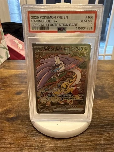 Pokémon TCG Prismatic Evolutions Raging Bolt EX Card 166/131 PSA 10