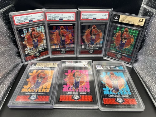 2019-20 Mosaic LEBRON JAMES Jam Masters COMPLETE RAINBOW SET Fluorescent PSA BGS