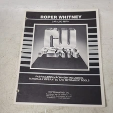Roper Whitney RW Pexto Manually Operated Hydraulic Tools Catalog 1984