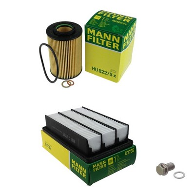 MANN-FILTER Inspektionspaket Filterset für Hyundai Santa Fé II 2.2 CRDi 4x4