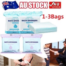 1-3Bags Bath Dry Wipes Bathing Sponges Wash Cloths Rinse Free Bath Shower Sponge