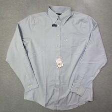 Stafford Shirt Mens 16 36/37 Blue Travel Wrinkle Free Oxford Regular Fit NWT