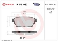 Bremsbelagsatz Scheibenbremse Prime Brembo P 54 063 FüR Mitsubishi Outlander 3 4