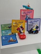 1988 McDonald's Mac Tonight Happy Meal -3 Toys 6 Paper Inserts Airplane Car