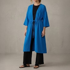 Eileen Fisher NWT Organic Cotton Lofty Gauze Caftan, 3 Colors, XXS/S - 1X/2X