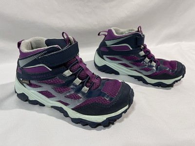 Merrell Girls Mid Fast Waterproof Hiking Boots Sneaker Little Kids Size 13