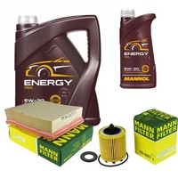 Mann Inspektionspaket 6L Mannol Energy 5W-30 FüR Opel Vectra B 2.2I 16V