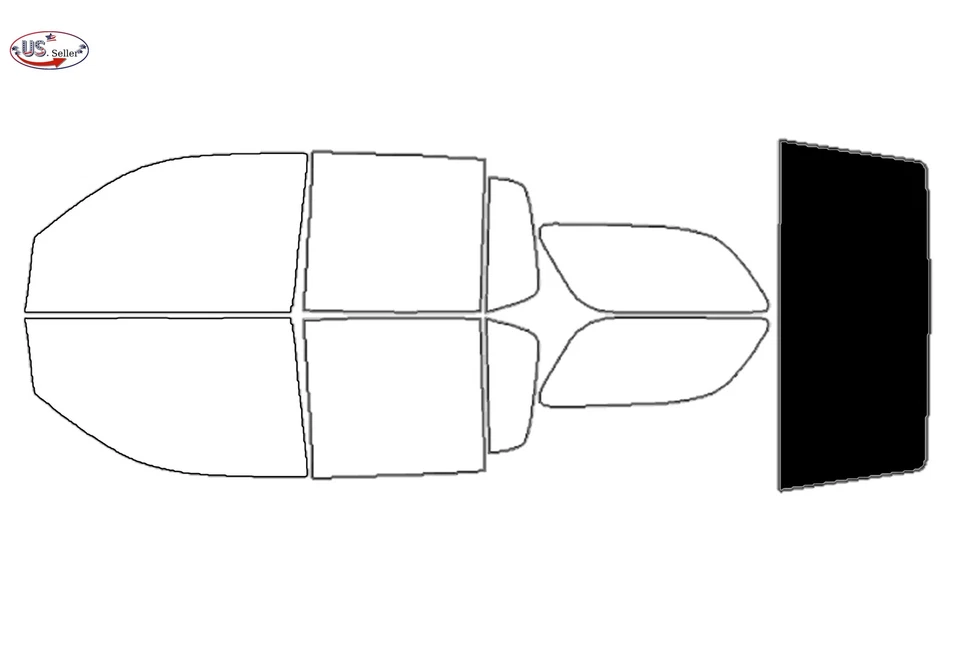 Kit de película de tinte de ventana de 2 capas precortada personalizada computarizada para GMC Envoy XUV 2004-2006 Foto 4 de 4