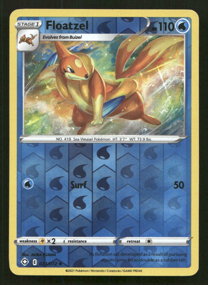 Floatzel 023/072 Shining Fates Reverse Holo NM/M Pokemon