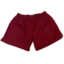 Vintage Branded Lion Red Cotton Shorts, Size XL, NylonLined, Pockets