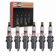 6 pc Champion Iridium 9014 Spark Plugs for RC8ZWYPB 6994 Ignition Wire ob