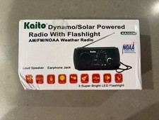 Kaito KA332W Portable Hand Crank Solar AM/FM NOAA Weather Radio - Black