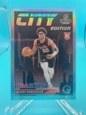 2023 Nba Hoops Premium Stock - City Edition Scoot Henderson #5 Silver Prizm (RC)