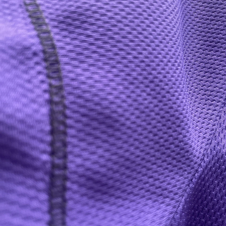 Camiseta deportiva Made for Life para mujer manga corta cuello en V púrpura negra talla PS  Foto 4 de 4