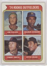 1974 Topps Rookie Outfielders Wilbur Howard Tommy Smith Jim Fuller #606 0j35