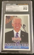 Joe Biden Signed 2016 Decisions Trading Card POTUS JSA CGC. President