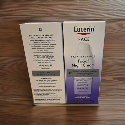 NEW! Eucerin Skin Balance Facial Night Cream 1.7 oz Lot Of 2