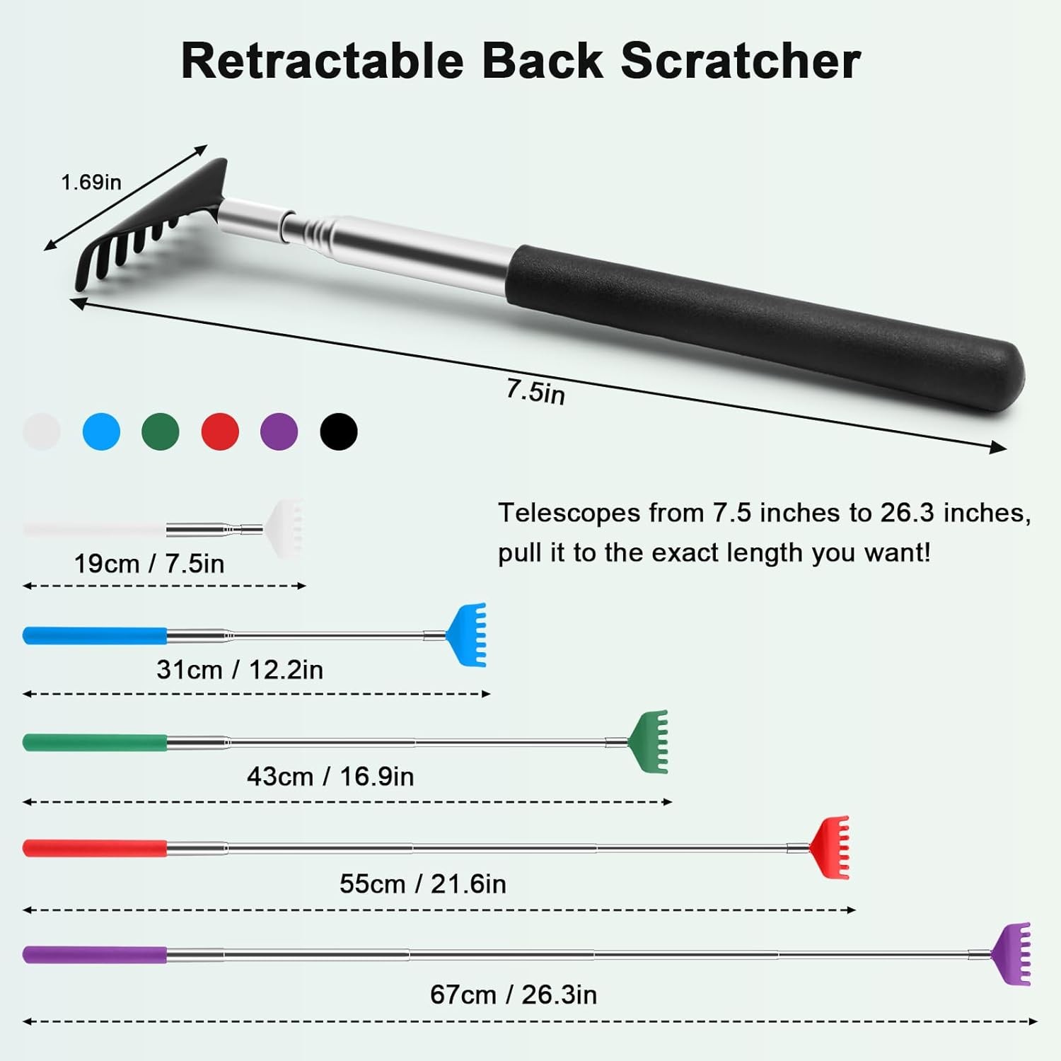 6 Pack Back Scratcher, Christmas Gifts for Men Women Teens, Stocking Stuffers...