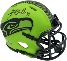 Kam Chancellor Signed Seahawks Rave Green Speed Mini Helmet Beckett Witness