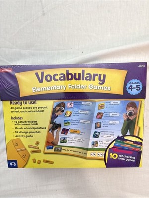 New Sealed Lakeshore Vocabulary Elementary Folder Games Grade 4-5 