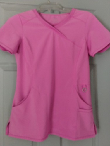 Cherokee Infinity Women's Pink XS Scrub Top Four Pockets New Condition Free Ship