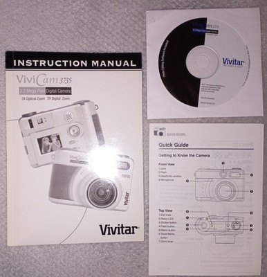 VIVITAR - ViviCam 3735 - Bedienungsanleitung Manual - B3643 + CD + Quick Guide