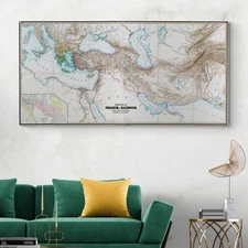 Map of Ancient Persian & Macedonian Empires – Historical Cartography Print