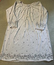 VTG Aria Nightgown 100 Cotton Floral Border Print Long Sleeve Ballet L XL