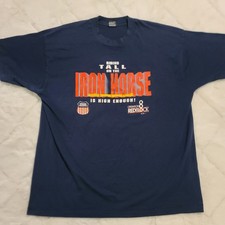 Vtg 90s Union Pacific IRON HORSE Single Stitch T-shirt Tee OPERATION REDBLOCK