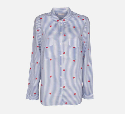 CHEER women's blouse top shirt ladies' blouse ladies' shirt blue white New size 34 XXS