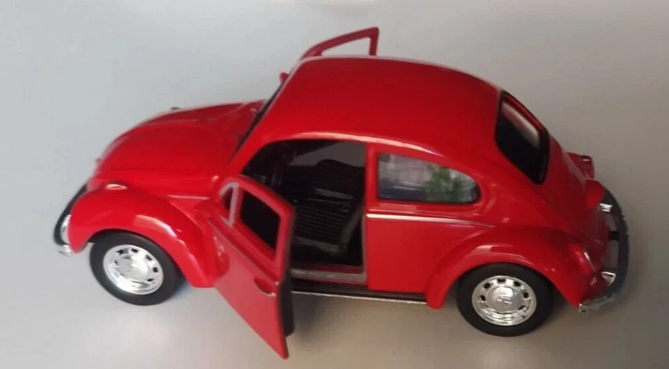 VOLKSWAGEN BEETLE MAGGIOLINO - MODELLINO SCALA 1/43 DIECAST- WELLY- NUOVO - Immagine 3 di 4