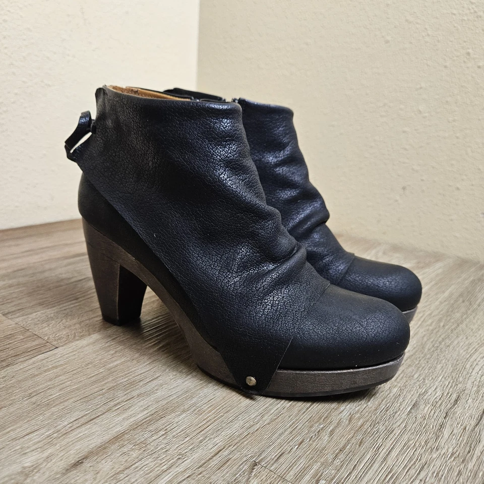 Mujer Coclico Botas Botín 3 en Tacón Cuero Negro Talla Cremallera Talla EU 36 US 6 Foto 2 de 4
