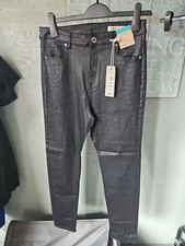 M&S Stretch Skinny Jeans Black Sparkling Size 14R BNWT