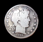 1896 Barber Half Dollar Silver Coin Better Date