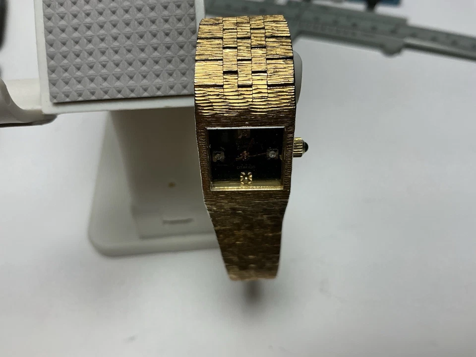 Benrus Vintage chapado en oro con diamante Foto 4 de 4