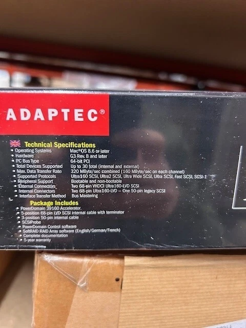 APD-39160 1827500EU ADP39160 Adaptec PowerDomain 39160 PCI Card for MAC Inc VAT - Image 3 of 3